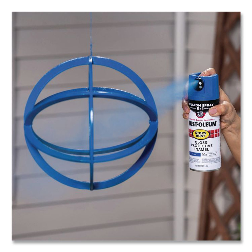 RUST-OLEUM CORPORATION 7724830 Stops Rust Spray Paint, Gloss Sail Blue, 12 oz Aerosol Can, 6/Carton