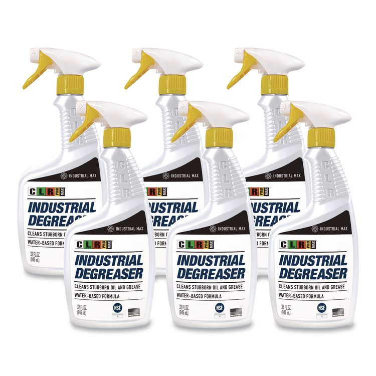 JELMAR, LLC CLR PRO® DGR32PROMCT MAX Industrial Degreaser, 32 oz Spray Bottle, 6/Carton