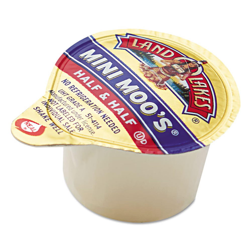 LAND O LAKES O' 827976 Mini Moo's Half and Half, 0.3 oz Mini Cups, 192/Carton