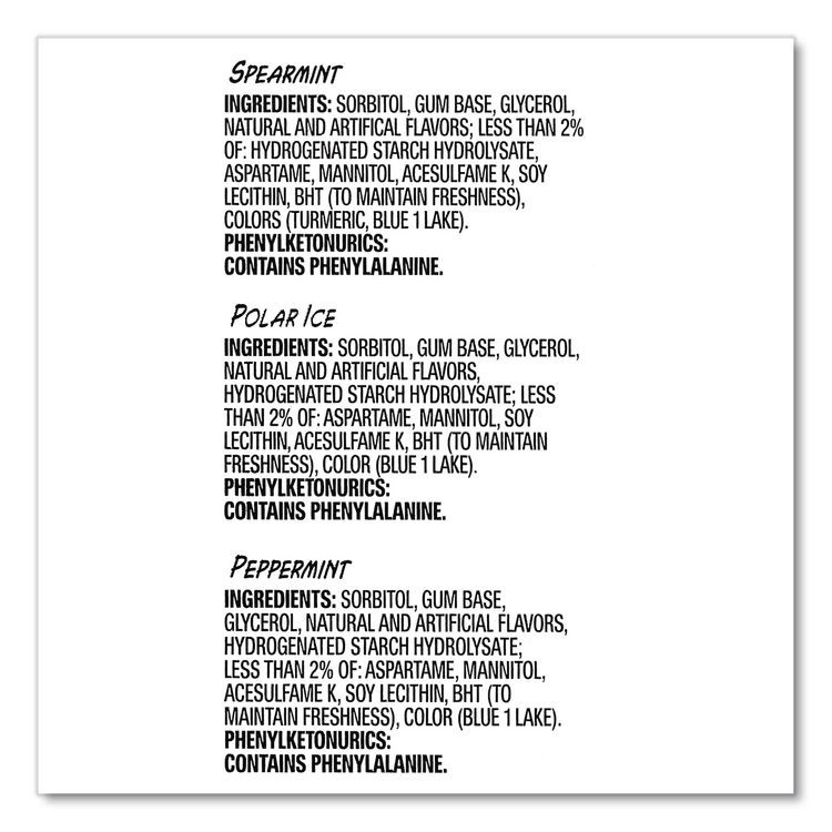 THE WRIGLEY COMPANY Wrigley's® 22002643 Extra Mint Variety Sugar-Free Gum, Peppermint/Polar Ice/Spearmint, 15 Sticks/Pack, 18 Packs/Carton