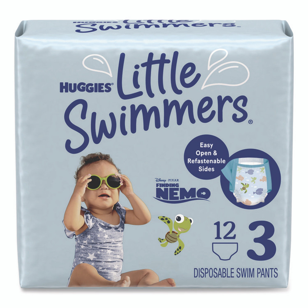 KIMBERLY CLARK Huggies® 18339 Little Swimmers, Size 3, 16 lbs to 26 lbs, 12/Pack, 8 Packs/Carton