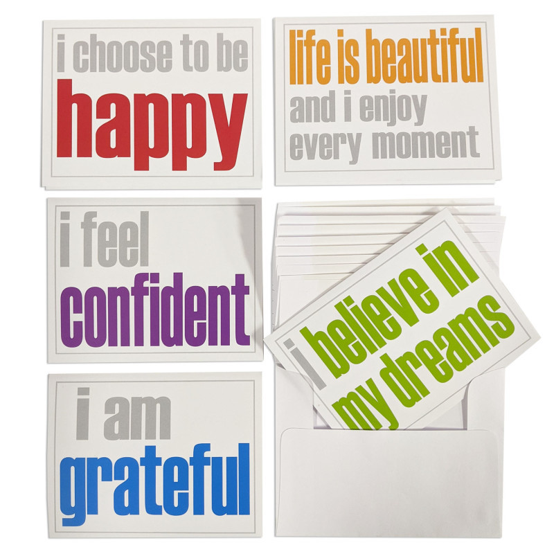INSPIRED MINDS Inspired Minds Note Cards with Envelope, Confidence Booster Set, 2 Each of 5 Titles, Set of 10