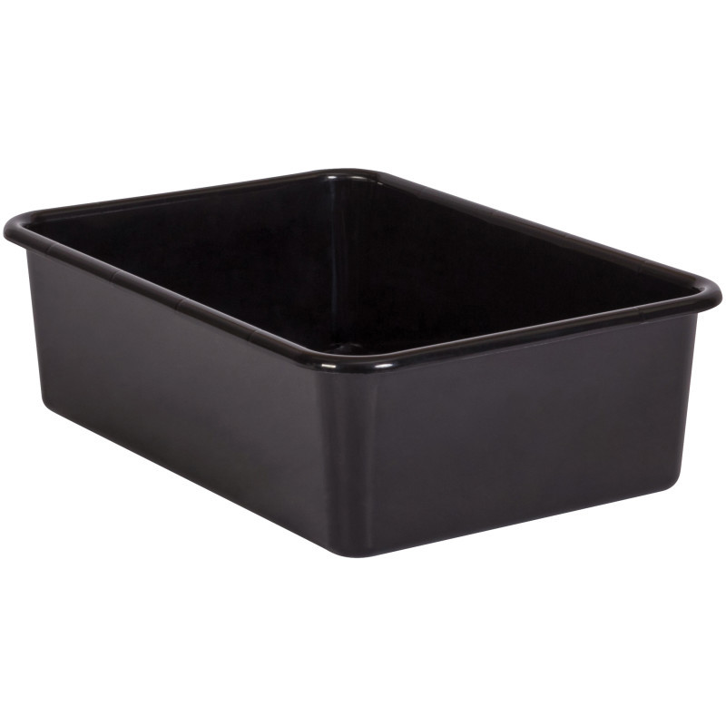 TEACHER CREATED RESOURCES Teacher Created Resources® Black Large Plastic Storage Bin
