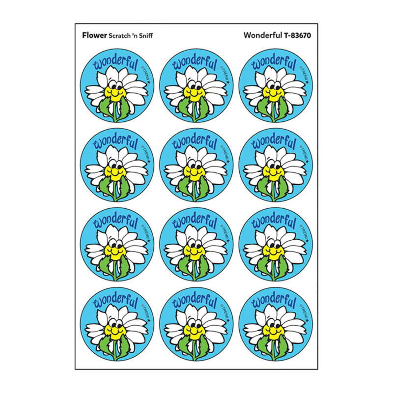TREND ENTERPRISES INC. TREND Wonderful/ Flower Scent Stickers, 24 ct.