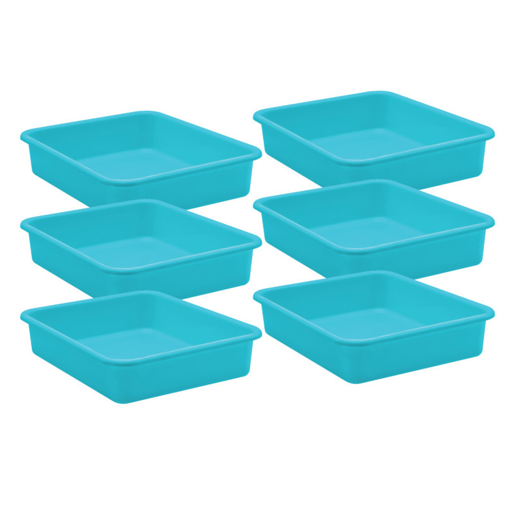 TEACHER CREATED RESOURCES Teacher Created Resources® Teal Large Plastic Letter Tray, Pack of 6