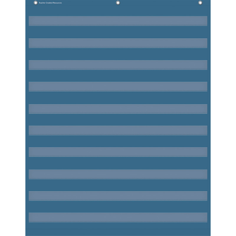 TEACHER CREATED RESOURCES Teacher Created Resources® Slate Blue 10 Pocket Chart, 34" x 44"