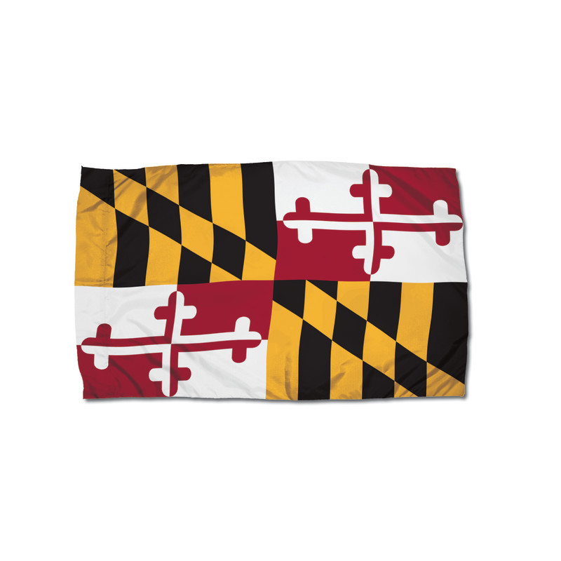 FLAGZONE LLC FlagZone Durawavez Nylon Outdoor Flag with Heading & Grommets, Maryland, 3ft x 5ft