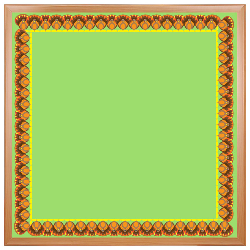 HYGLOSS PRODUCTS INC. Hygloss® Turkey Die-Cut Border, 12 Strips/36 Feet