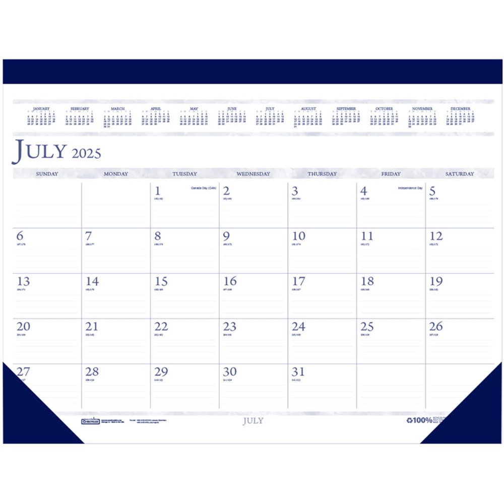 HOUSE OF DOOLITTLE House of Doolittle® Monthly Academic Calendar Classic Desk Pad, 14 Months (Jul-Aug), 22" x 17" HOUSE OF DOOLITTLE House of Doolittle® Monthly Academic Calendar Classic Desk Pad, 14 Months (Jul-Aug), 22" x 17"