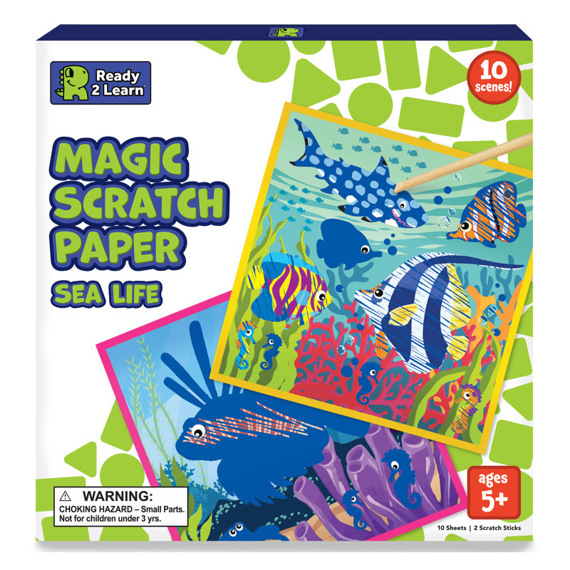 LEARNING ADVANTAGE READY 2 LEARN™ Magic Scratch Paper, Sea-Life