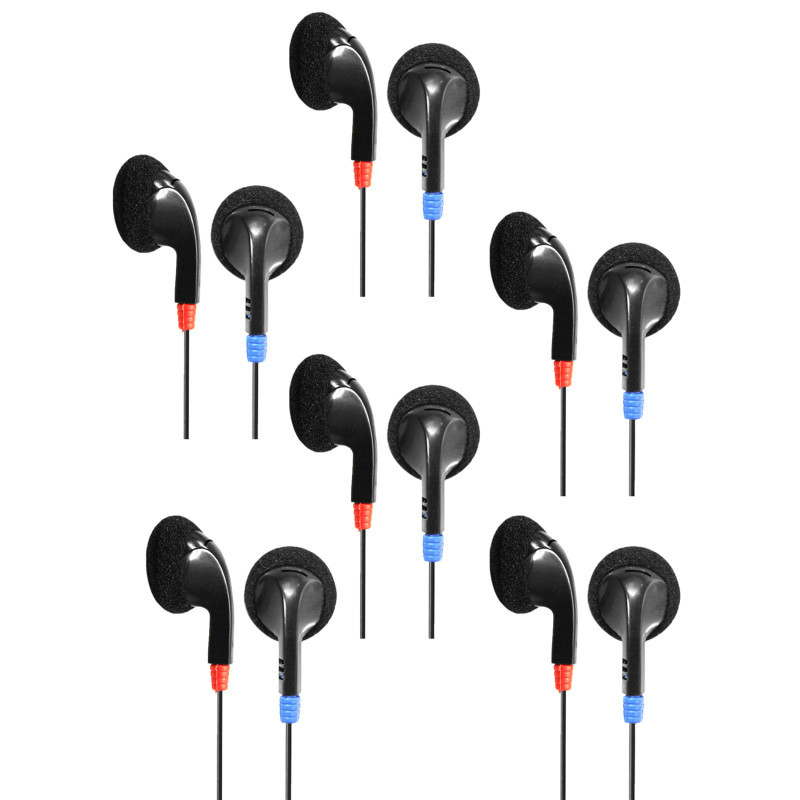 HAMILTON ELECTRONICS VCOM HamiltonBuhl® Ear Bud Headphone, Pack of 6