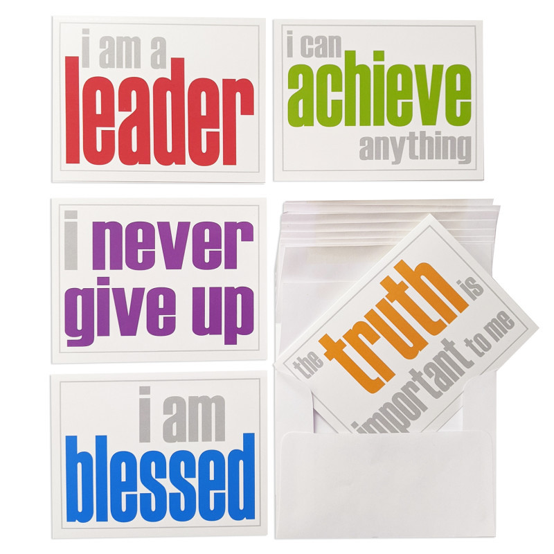 INSPIRED MINDS Inspired Minds Note Cards with Envelope, Encouragement Booster Set, 2 Each of 5 Titles, Set of 10