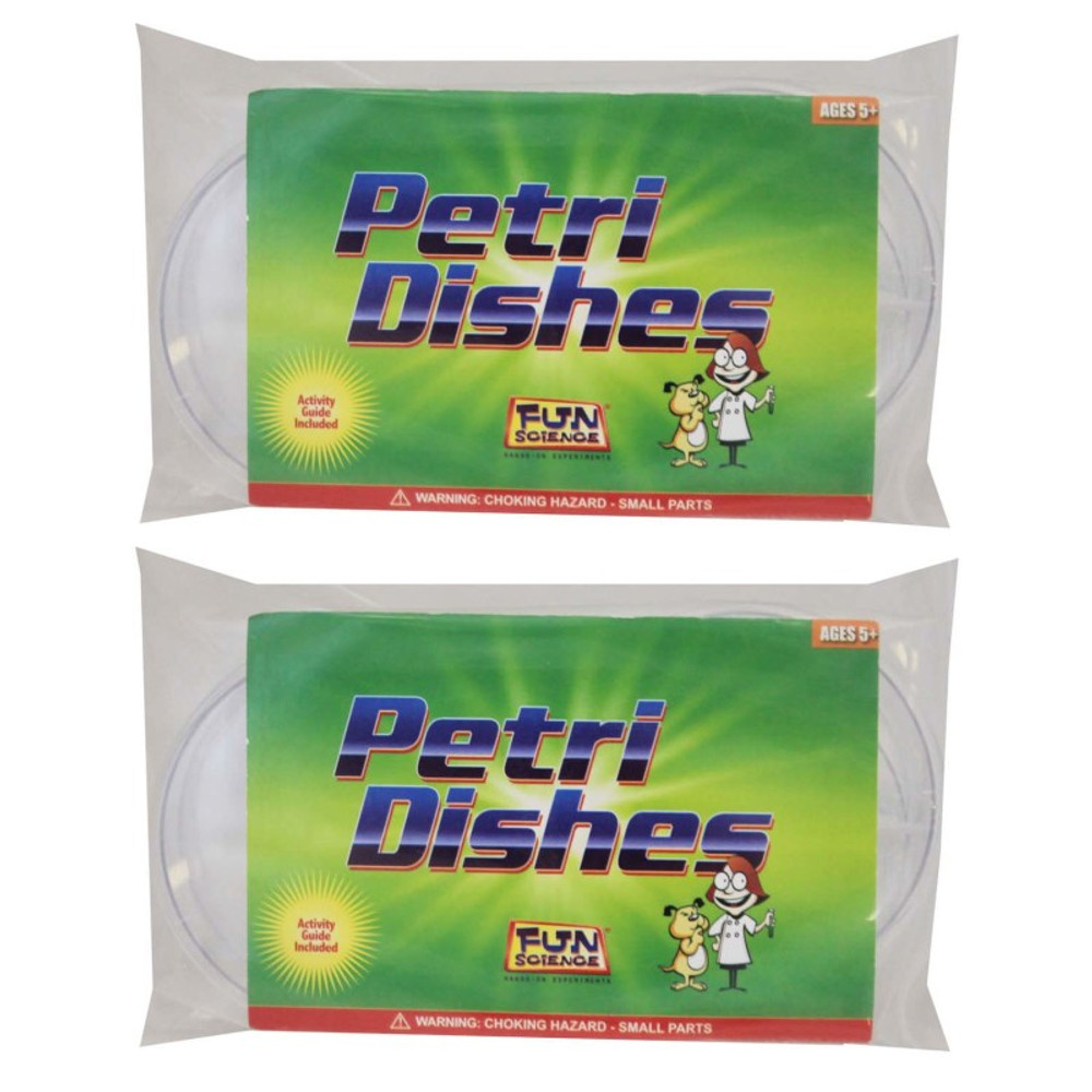 FUN SCIENCE Fun Science® Petri Dishes, Extra Deep, 4 Per Pack, 2 Packs