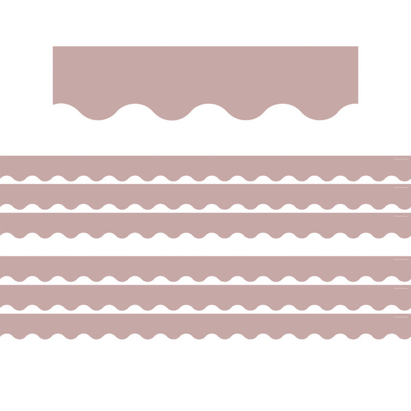 TEACHER CREATED RESOURCES Teacher Created Resources® Light Mauve Scalloped Border Trim, 35 Feet Per Pack, 6 Packs