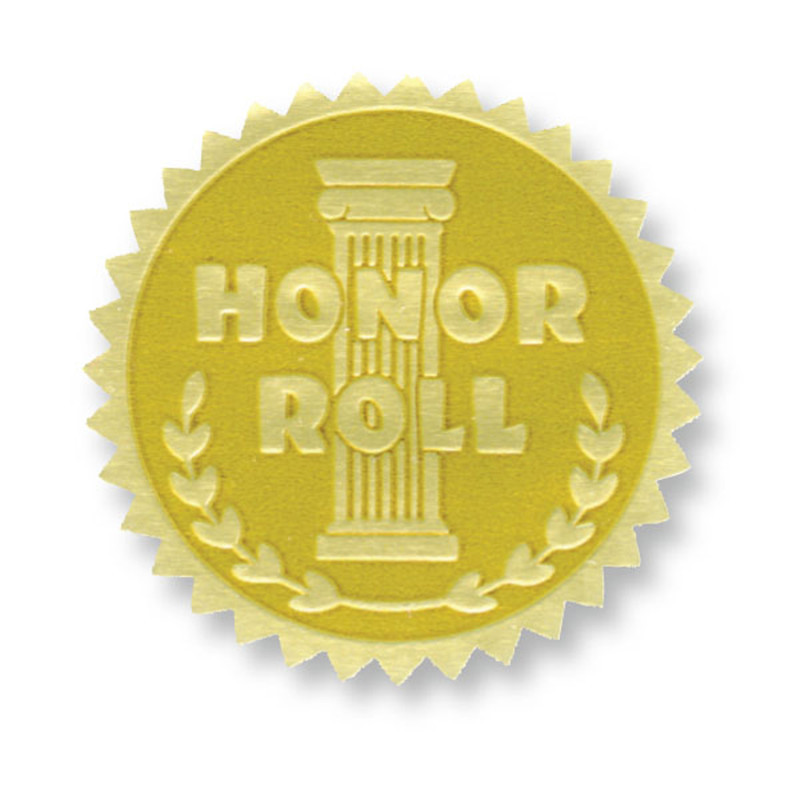 FLIPSIDE Hayes Publishing Gold Foil Embossed Seals, Honor Roll