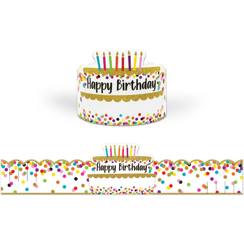 TEACHER CREATED RESOURCES Teacher Created Resources® Confetti Happy Birthday Crowns, Pack of 30