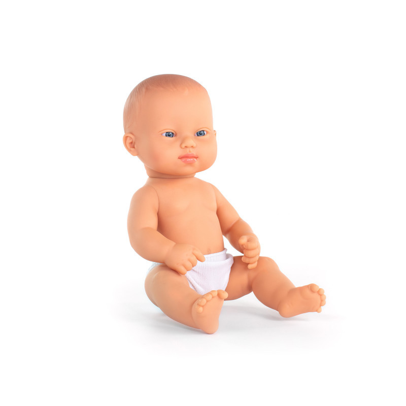 MINILAND EDUCATIONAL CORPORATION Miniland Baby Doll Caucasian Boy with Down Syndrome, 12-5/8"