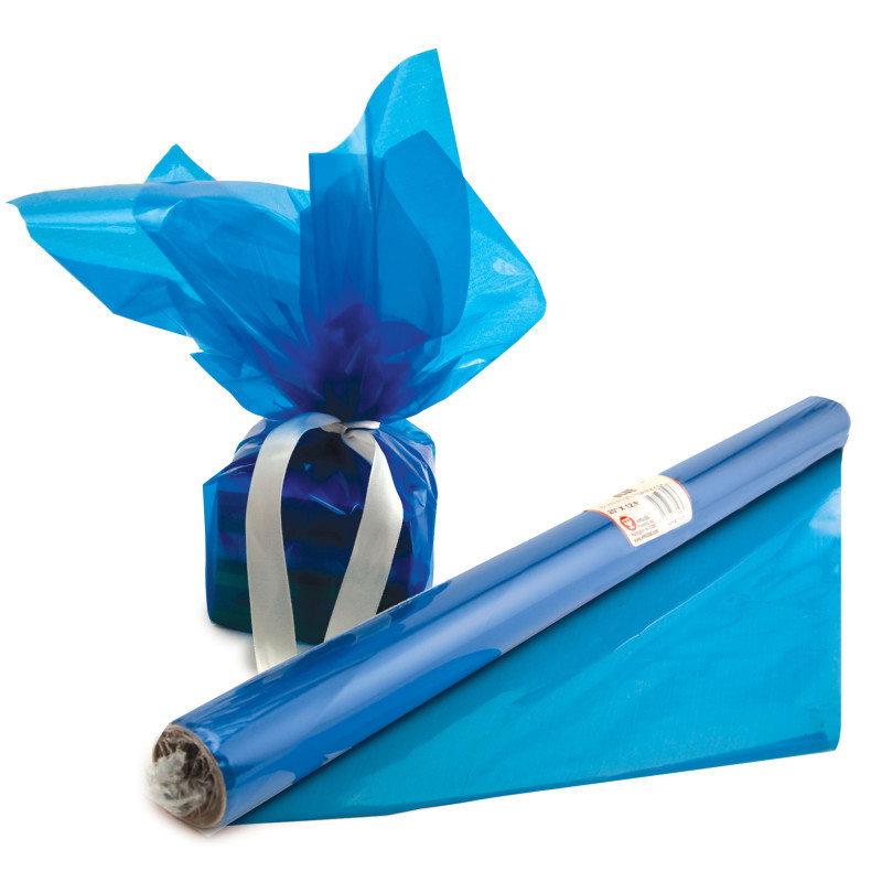 HYGLOSS PRODUCTS INC. Hygloss® Cello-Wrap™ Roll, Blue, 20" x 12-1/2'