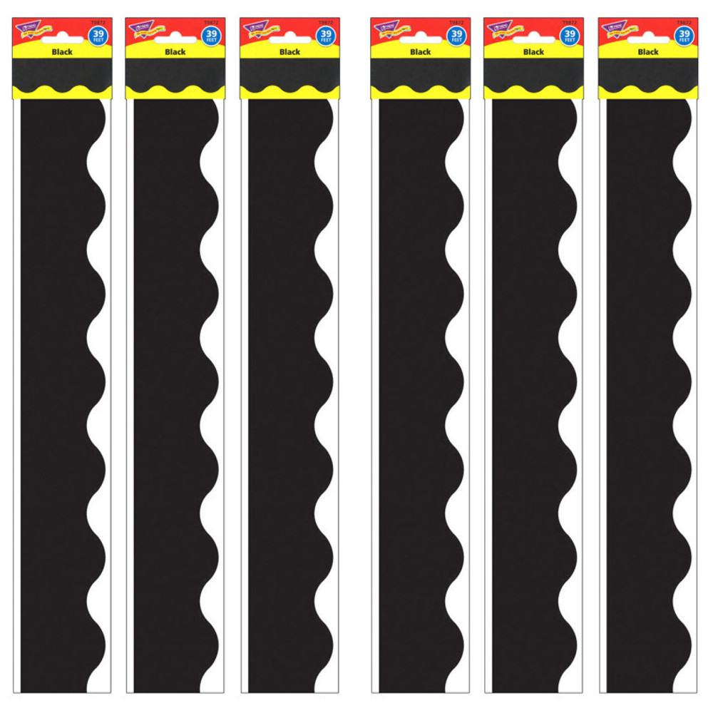TREND ENTERPRISES INC. TREND Black Terrific Trimmers®, 39 Feet Per Pack, 6 Packs