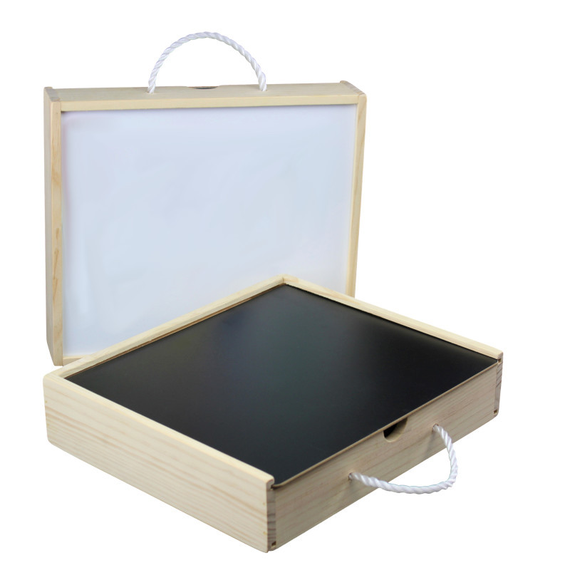 FLIPSIDE Flipside Products Magnetic Activity Fun Box, Hardwood, Dry Erase and Chalk Surface