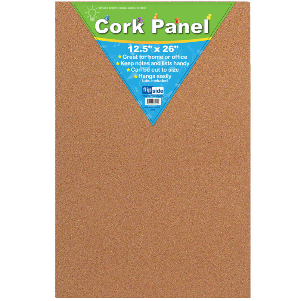 FLIPSIDE Flipside Products Cork Panel, 12 1/2" x 26"