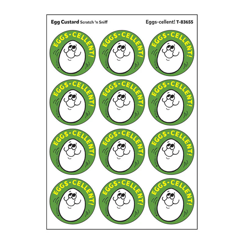TREND ENTERPRISES INC. TREND Eggs-cellent!/ Egg Custard Scent Stickers, 24 ct.