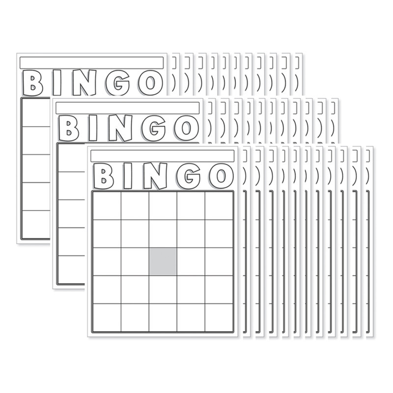 HYGLOSS PRODUCTS INC. Hygloss® Blank Bingo Cards, White, 7-1/2" x 8-3/4", Pack of 36