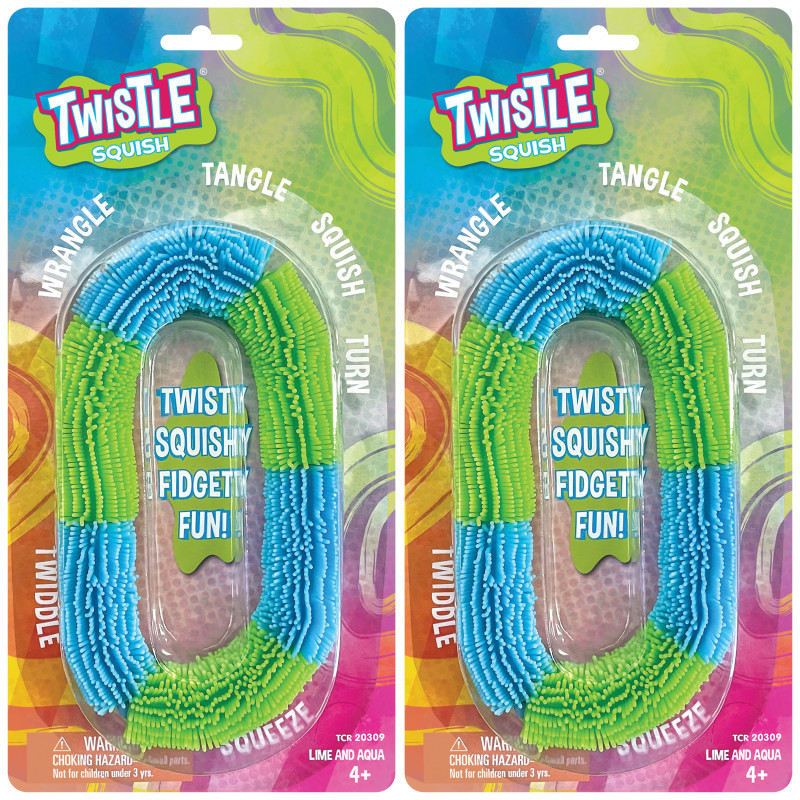 TEACHER CREATED RESOURCES Teacher Created Resources® Twistle Squish, Aqua & Lime, Pack of 2