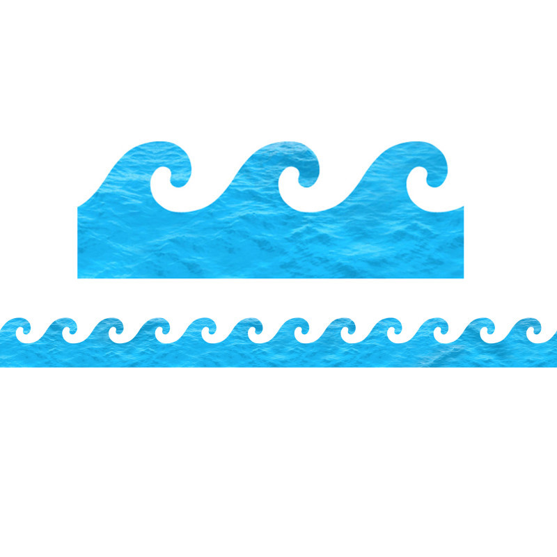 HYGLOSS PRODUCTS INC. Hygloss® Ocean Waves Border, 12 Strips/36 Feet