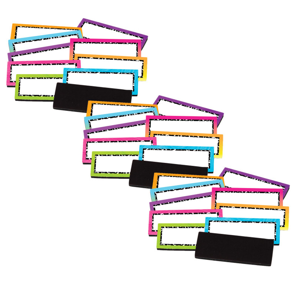 TEACHER CREATED RESOURCES Teacher Created Resources® Brights 4Ever Magnetic Labels, 30 Per Pack, 3 Packs