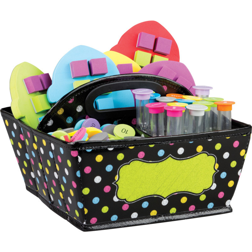 TEACHER CREATED RESOURCES Teacher Created Resources® Chalkboard Brights Storage Caddy, 9" x 9" x 6"