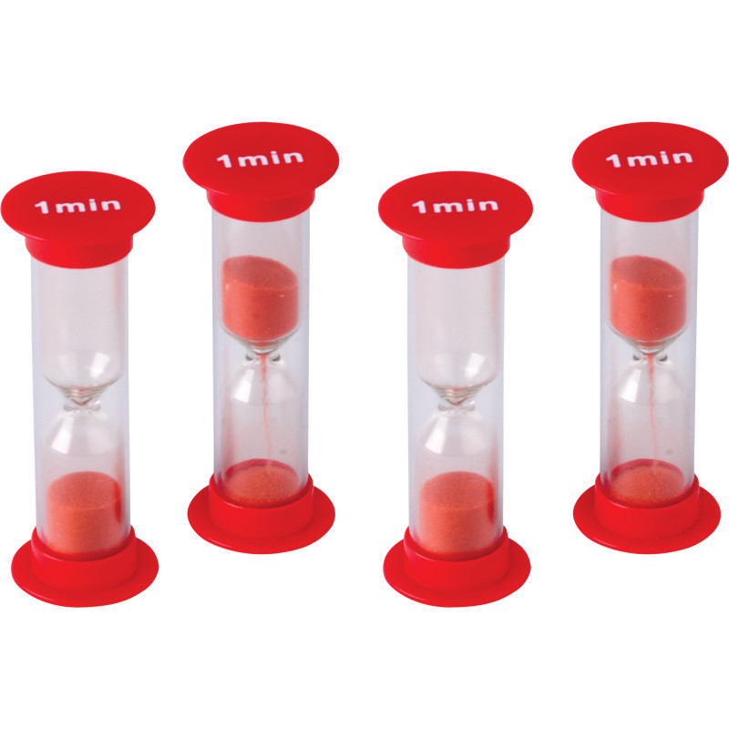 TEACHER CREATED RESOURCES Teacher Created Resources® 1 Minute Sand Timers - Mini - Pack of 4