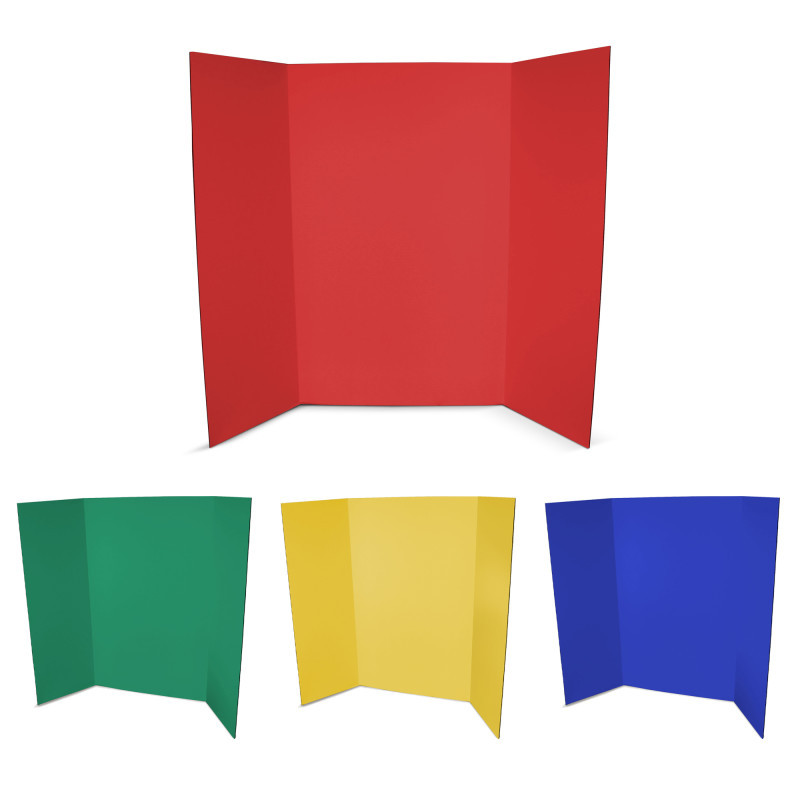 FLIPSIDE Flipside Products 1-Ply Project Board, 36" x 48", Primary Colors, Pack of 4