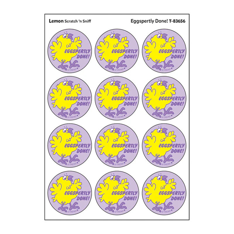 TREND ENTERPRISES INC. TREND Eggspertly Done!/ Lemon Scent Stickers, 24 ct.