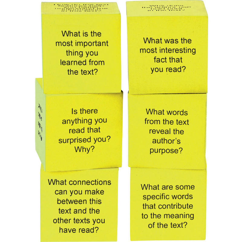 TEACHER CREATED RESOURCES Teacher Created Resources® Foam Nonfiction Comprehension Cubes