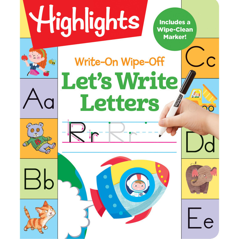 HIGHLIGHTS FOR CHILDREN Highlights™ Let's Write Letters Write-On Wipe-Off Fun to Learn Activity Book
