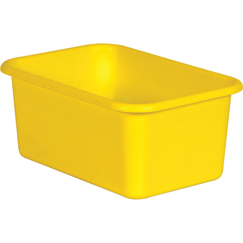 TEACHER CREATED RESOURCES Teacher Created Resources® Yellow Small Plastic Storage Bin