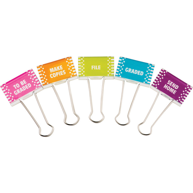 TEACHER CREATED RESOURCES Teacher Created Resources® Classroom Management Large Binder Clips