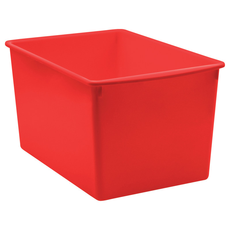 TEACHER CREATED RESOURCES Teacher Created Resources® Red Plastic Multi-Purpose Bin