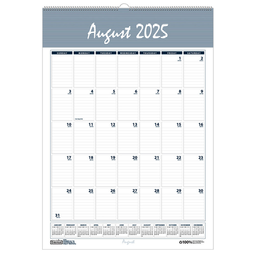 HOUSE OF DOOLITTLE House of Doolittle® Bar Harbor Academic Wall Calendar, 22"L, 15.5"W HOUSE OF DOOLITTLE House of Doolittle® Bar Harbor Academic Wall Calendar, 22"L, 15.5"W