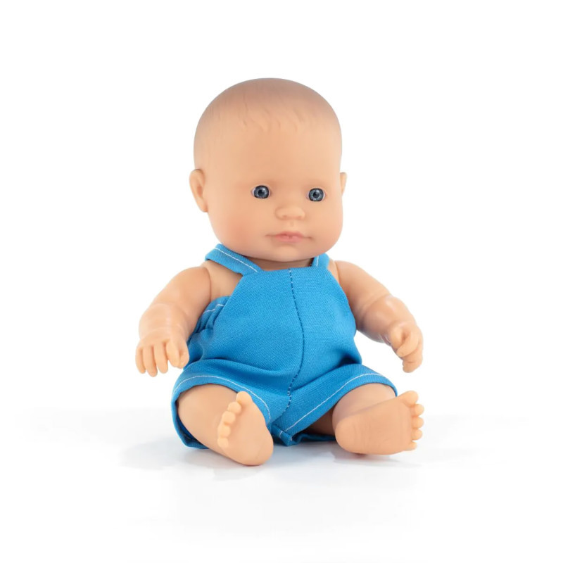 MINILAND EDUCATIONAL CORPORATION Miniland My Friends & Me Baby Doll, Caucasian Boy, 8-1/4" (Bag)