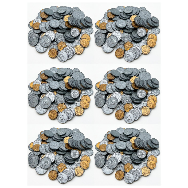 TEACHER CREATED RESOURCES Teacher Created Resources® Play Money: Assorted Coins, Pack of 6