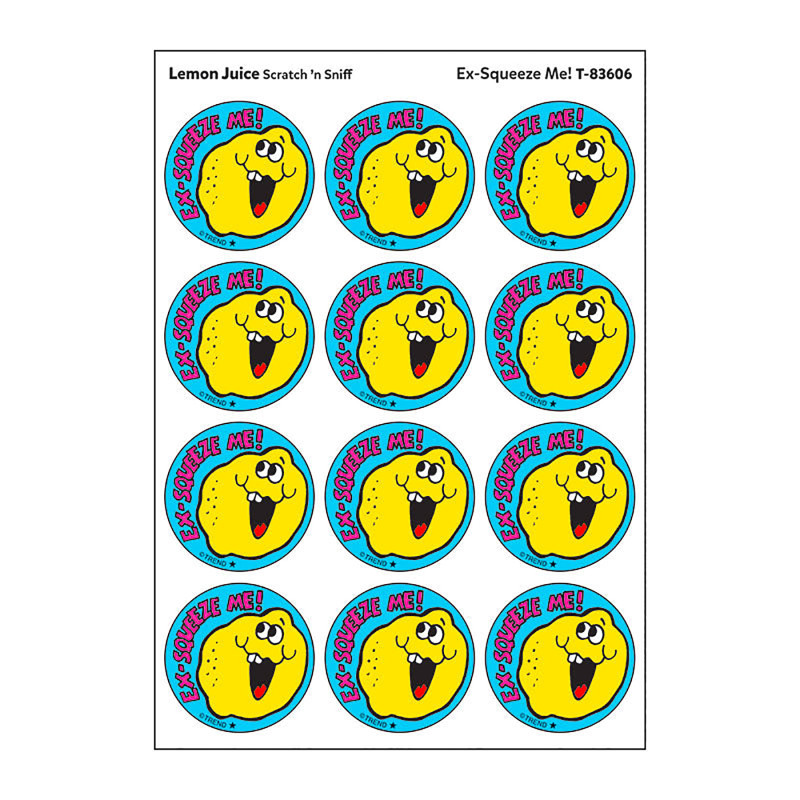 TREND ENTERPRISES INC. TREND Ex-Squeeze Me!/Lemon Juice Scented Stickers, Pack of 24
