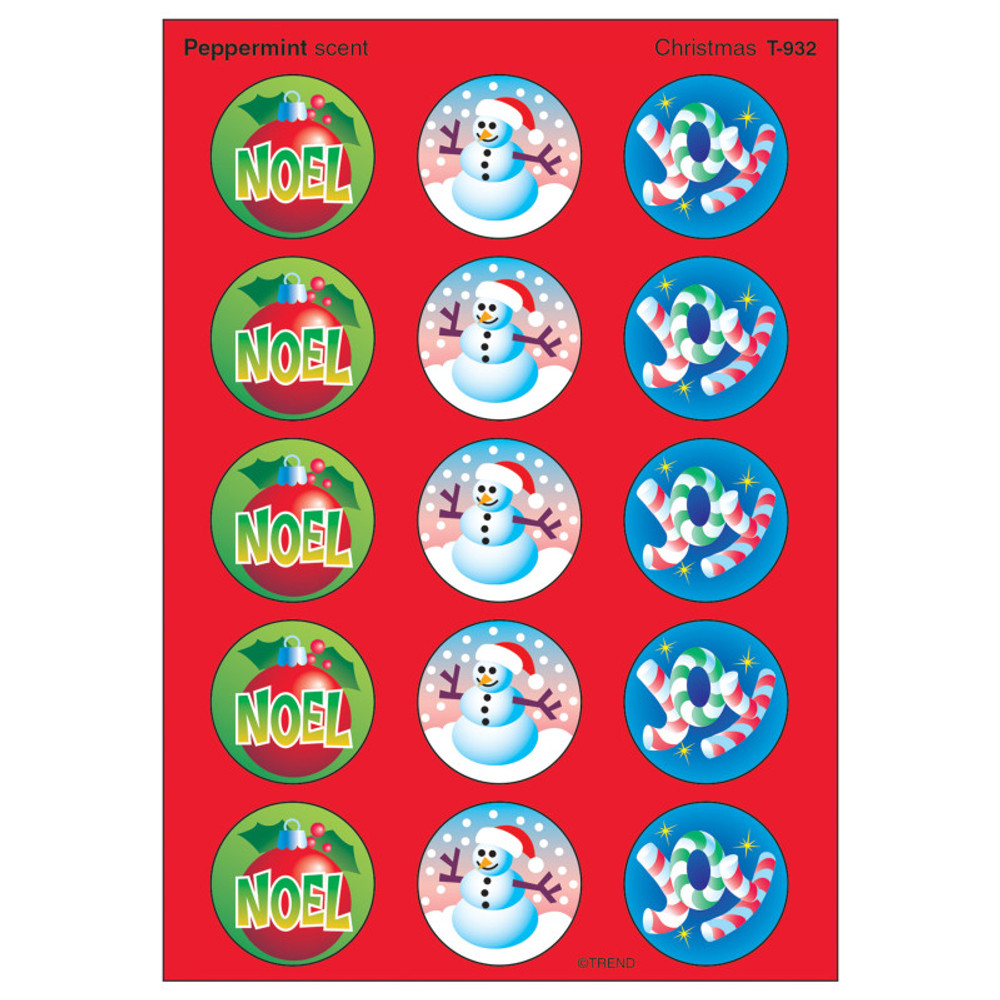 TREND ENTERPRISES INC. TREND Christmas/Peppermint Stinky Stickers®, 60 ct.