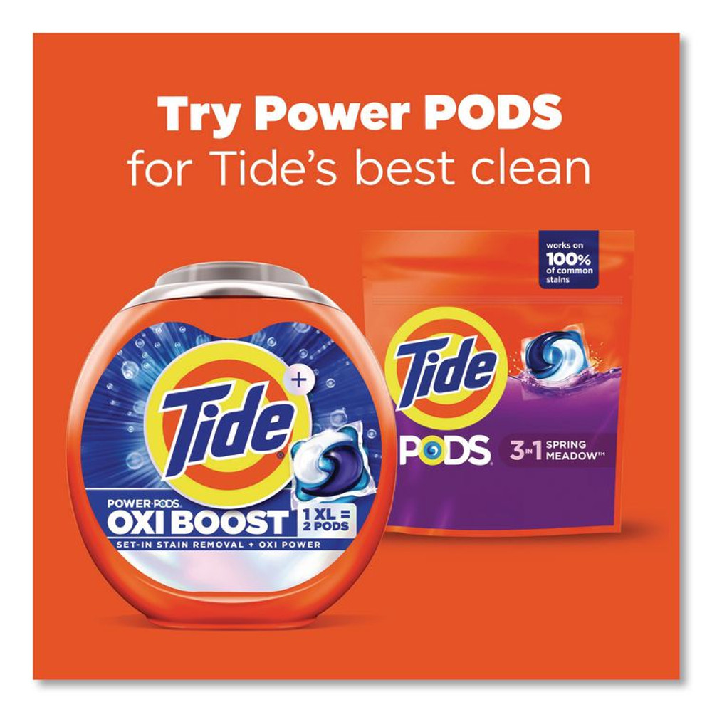 PROCTER & GAMBLE Tide® 93123 PODS Laundry Detergent, HE Compatible, Spring Meadow, 23 oz, 31 Pods/Pack, 4 Packs/Carton