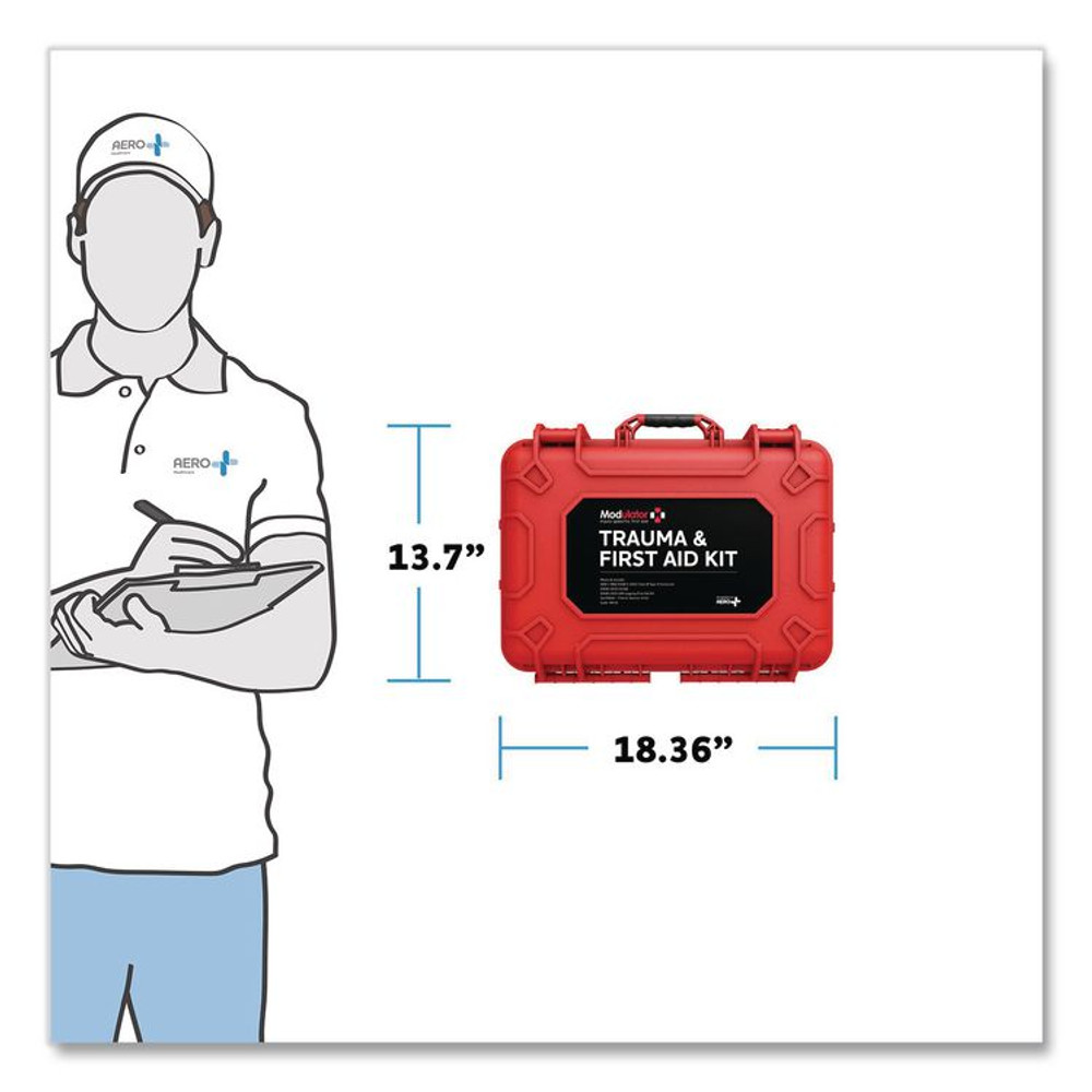AERO HEALTHCARE Modulator M6101 Trauma Kit with Bleed Control - Rugged Hard Case, 295 Pieces