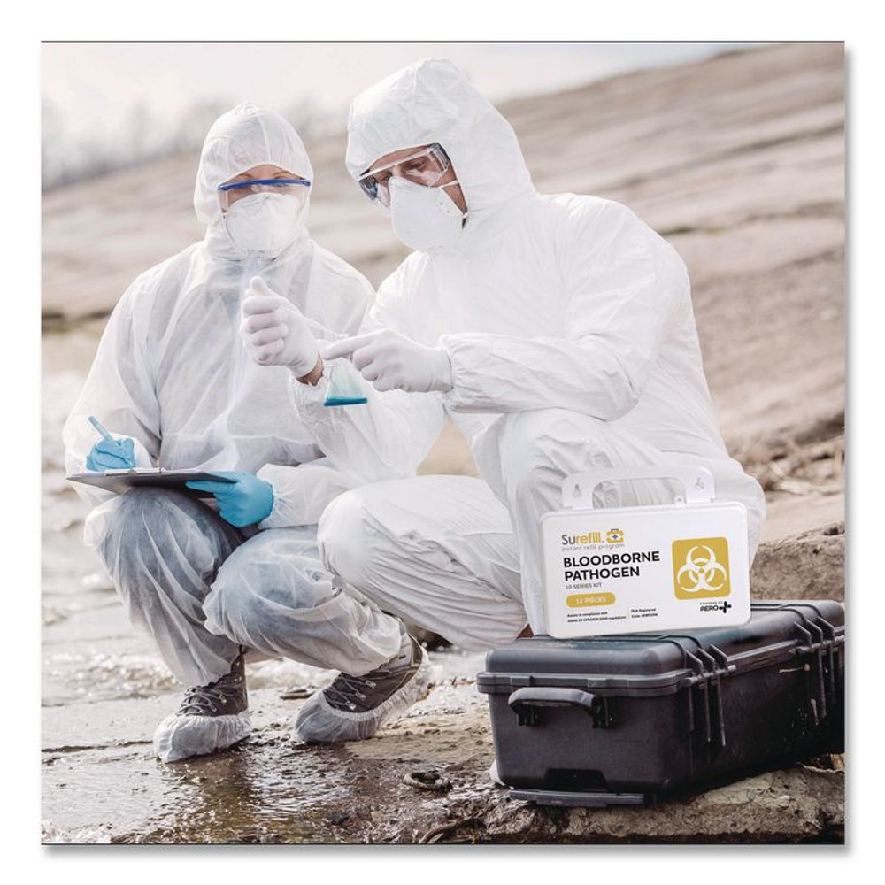 AERO HEALTHCARE SUREFILL™ AKBF10W 10 Series Bloodborne Pathogen Kit, 3 x 8.5 x 5.5, 4/Carton