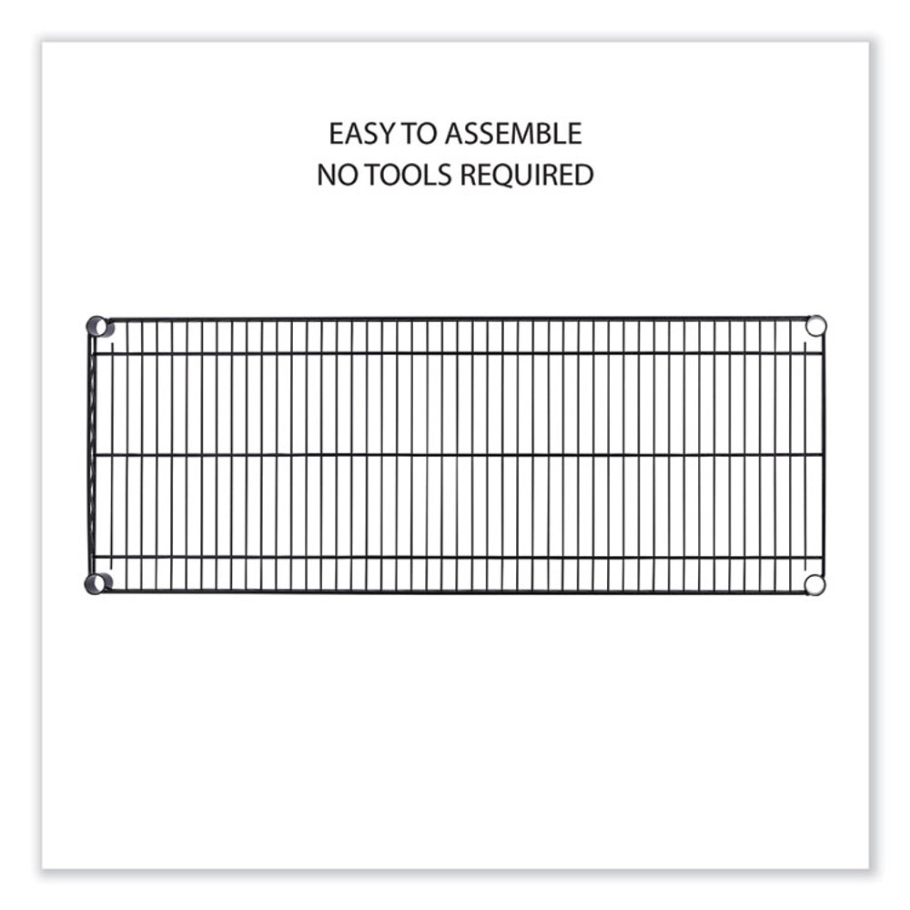 ALERA SW654818BA 5-Shelf Wire Shelving Kit with Casters and Shelf Liners, 48w x 18d x 72h, Black Anthracite