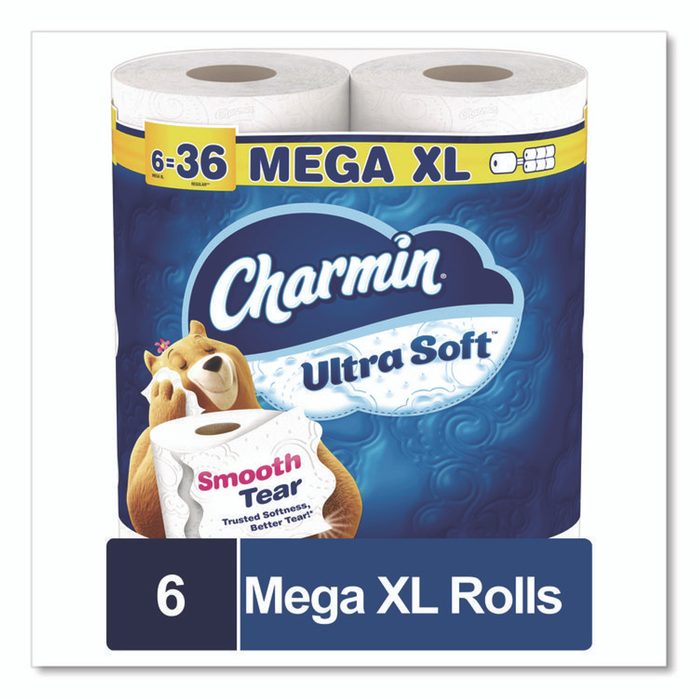 PROCTER & GAMBLE Charmin® 19369 Ultra Soft Bathroom Tissue, Septic Safe, 2-Ply, White, 336 Sheets/Roll, 18 Rolls/Carton