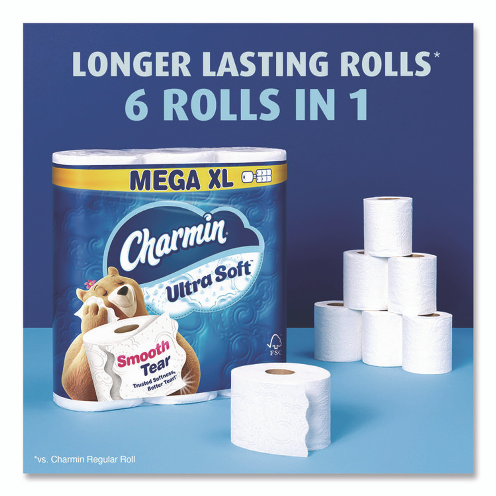 PROCTER & GAMBLE Charmin® 19369 Ultra Soft Bathroom Tissue, Septic Safe, 2-Ply, White, 336 Sheets/Roll, 18 Rolls/Carton